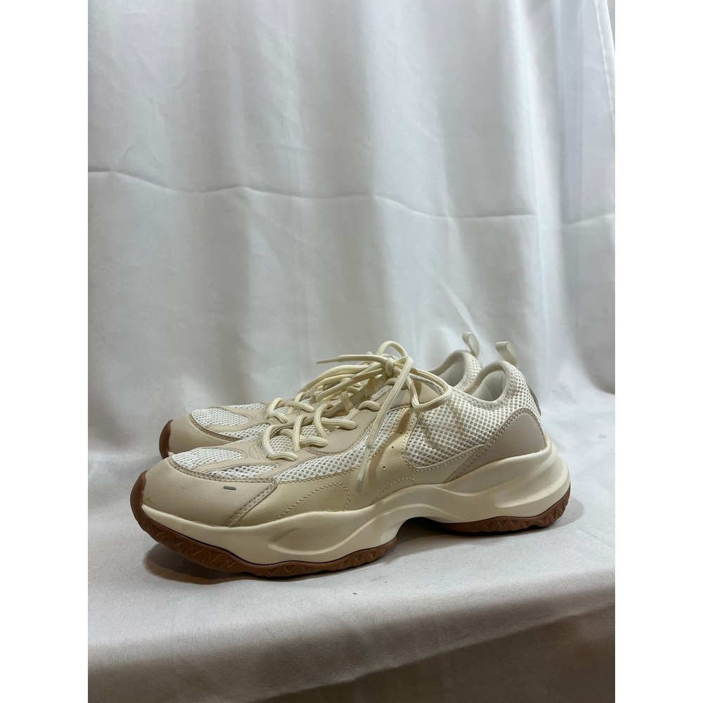All in Motion Womens Cream Beige Mesh Chunky Lifestyle Sneakers Size 10